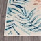 World Rug Gallery Floral Leaves Indoor/Outdoor Area Rug 5'x7' Gray Area Rug 5552MULTI5X7 - alternate 5